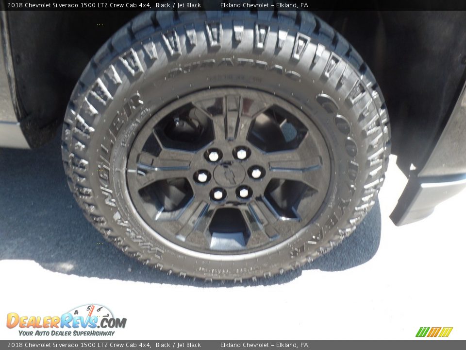 2018 Chevrolet Silverado 1500 LTZ Crew Cab 4x4 Black / Jet Black Photo #12
