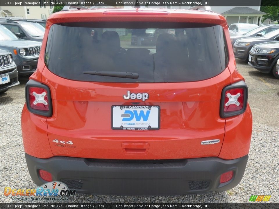 2018 Jeep Renegade Latitude 4x4 Omaha Orange / Black Photo #12