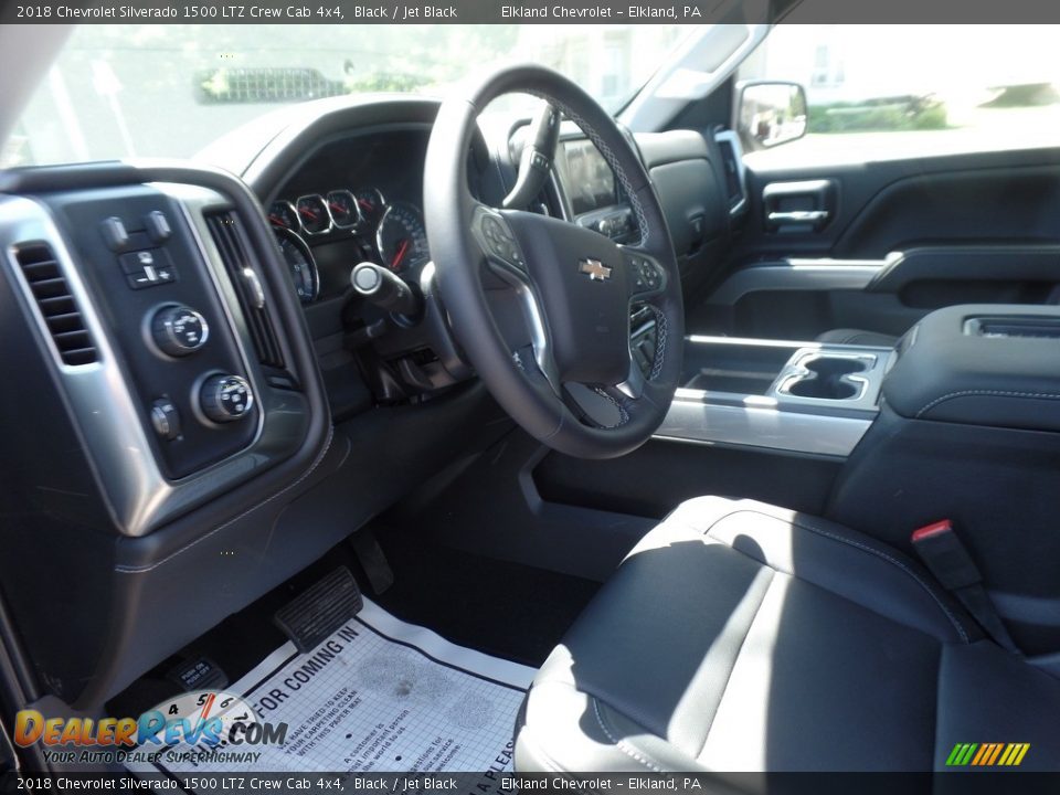 2018 Chevrolet Silverado 1500 LTZ Crew Cab 4x4 Black / Jet Black Photo #22