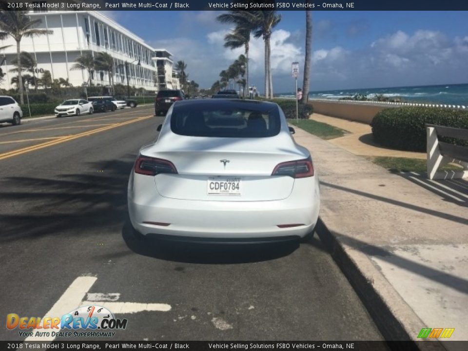 2018 Tesla Model 3 Long Range Pearl White Multi-Coat / Black Photo #4