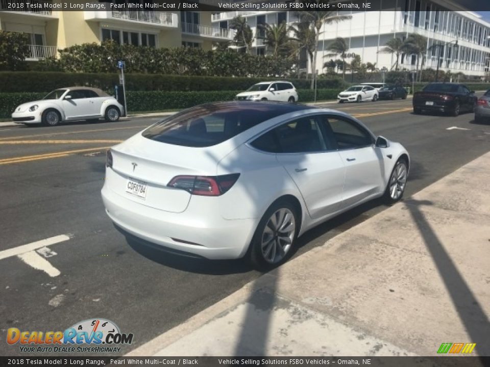 2018 Tesla Model 3 Long Range Pearl White Multi-Coat / Black Photo #7