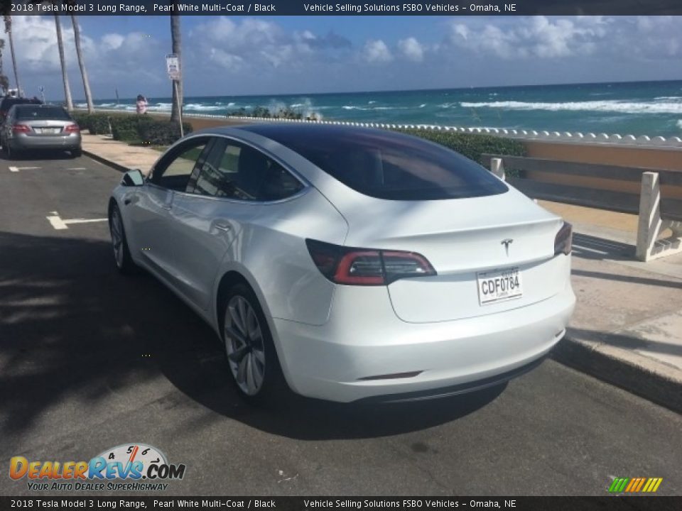 2018 Tesla Model 3 Long Range Pearl White Multi-Coat / Black Photo #8