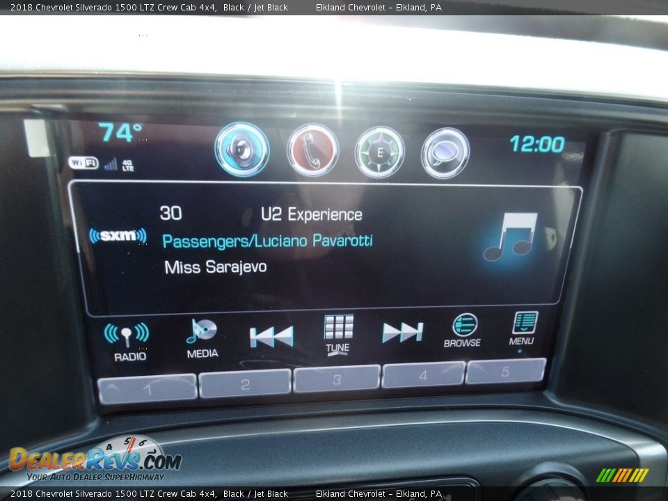 2018 Chevrolet Silverado 1500 LTZ Crew Cab 4x4 Black / Jet Black Photo #35