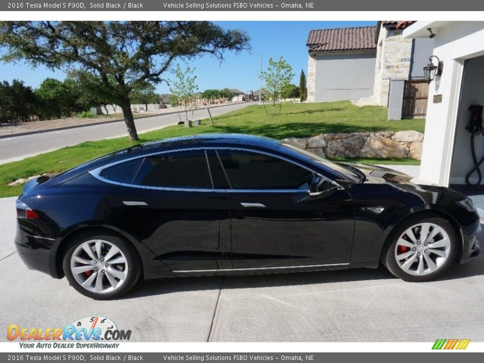 2016 Tesla Model S P90D Solid Black / Black Photo #1