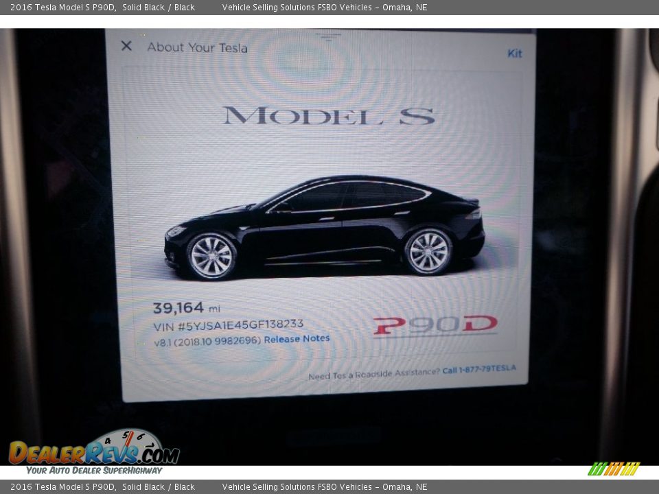 2016 Tesla Model S P90D Solid Black / Black Photo #11