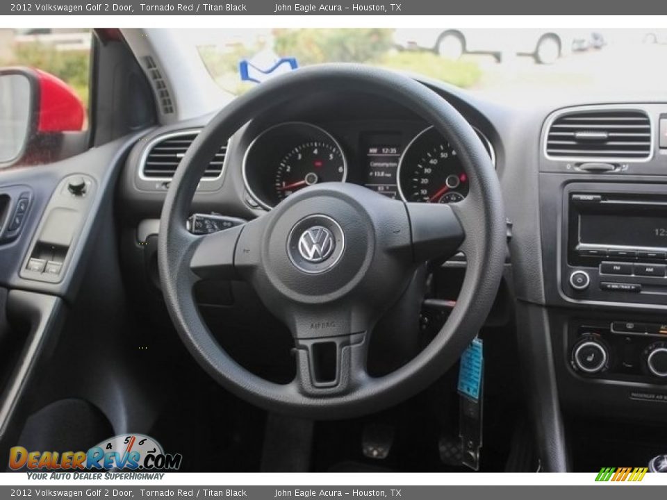 2012 Volkswagen Golf 2 Door Tornado Red / Titan Black Photo #24