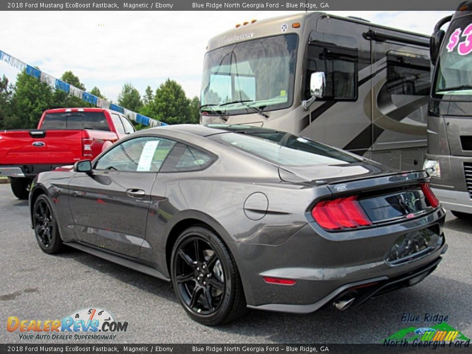 2018 Ford Mustang EcoBoost Fastback Magnetic / Ebony Photo #3