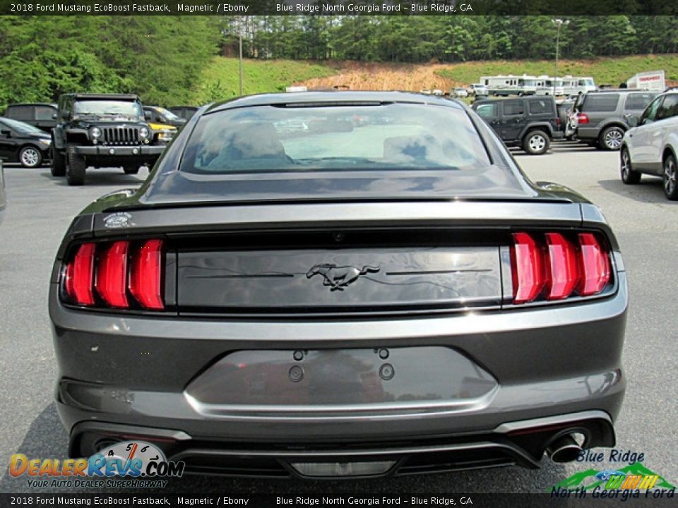 2018 Ford Mustang EcoBoost Fastback Magnetic / Ebony Photo #4