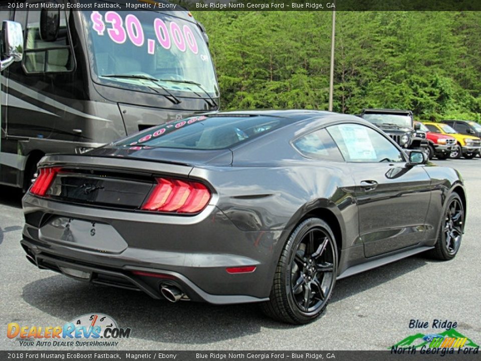 2018 Ford Mustang EcoBoost Fastback Magnetic / Ebony Photo #5