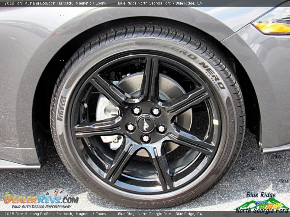 2018 Ford Mustang EcoBoost Fastback Magnetic / Ebony Photo #9