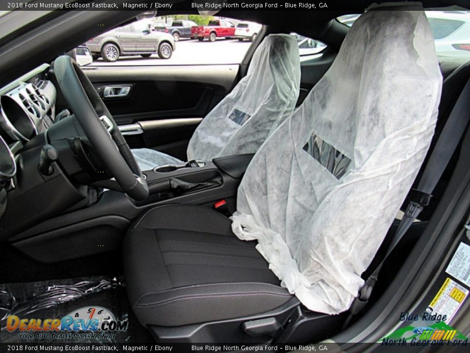 2018 Ford Mustang EcoBoost Fastback Magnetic / Ebony Photo #10
