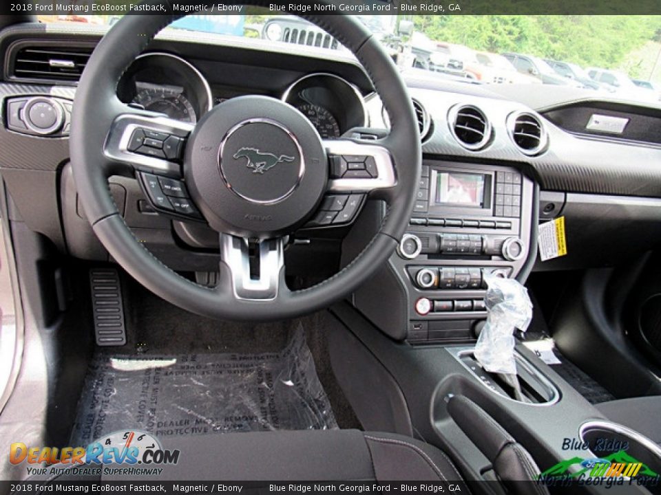 2018 Ford Mustang EcoBoost Fastback Magnetic / Ebony Photo #13