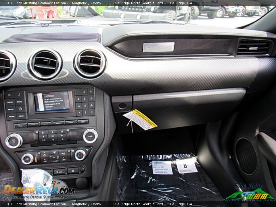 2018 Ford Mustang EcoBoost Fastback Magnetic / Ebony Photo #14