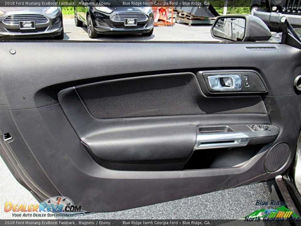 2018 Ford Mustang EcoBoost Fastback Magnetic / Ebony Photo #22