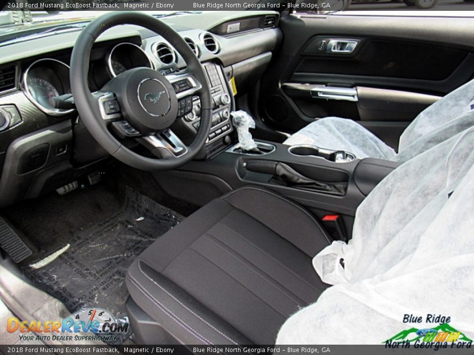 2018 Ford Mustang EcoBoost Fastback Magnetic / Ebony Photo #23