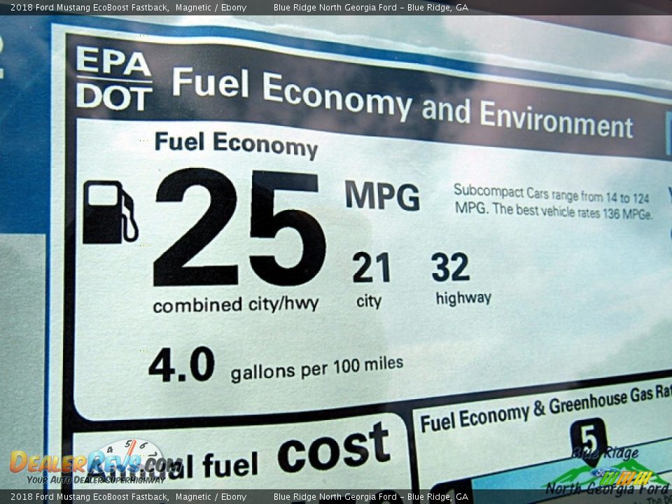 2018 Ford Mustang EcoBoost Fastback Magnetic / Ebony Photo #25