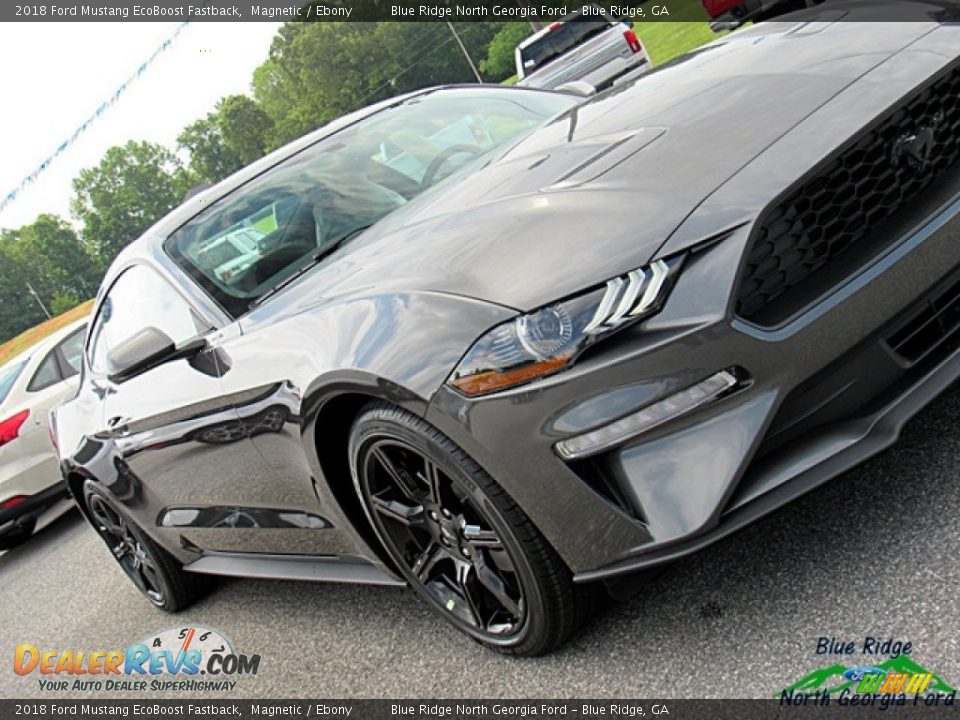 2018 Ford Mustang EcoBoost Fastback Magnetic / Ebony Photo #27