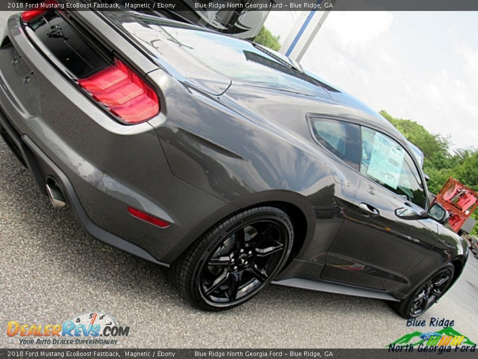 2018 Ford Mustang EcoBoost Fastback Magnetic / Ebony Photo #28