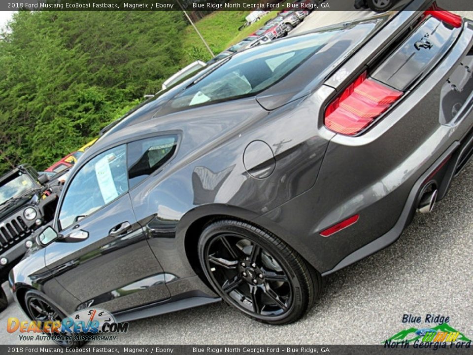 2018 Ford Mustang EcoBoost Fastback Magnetic / Ebony Photo #29