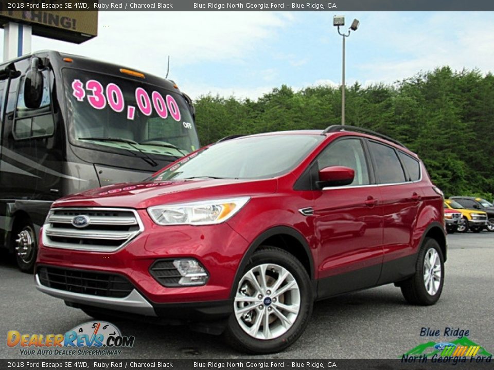 2018 Ford Escape SE 4WD Ruby Red / Charcoal Black Photo #1