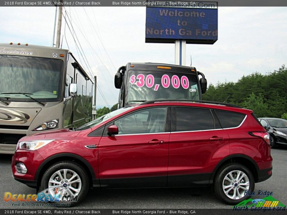 2018 Ford Escape SE 4WD Ruby Red / Charcoal Black Photo #2