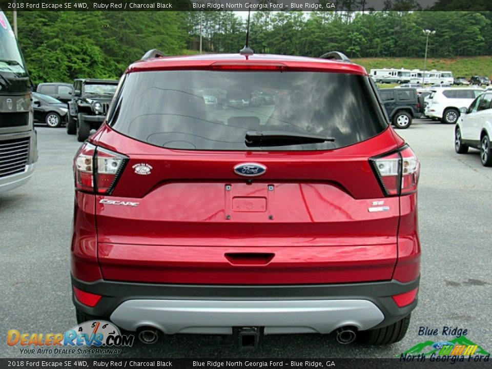 2018 Ford Escape SE 4WD Ruby Red / Charcoal Black Photo #4