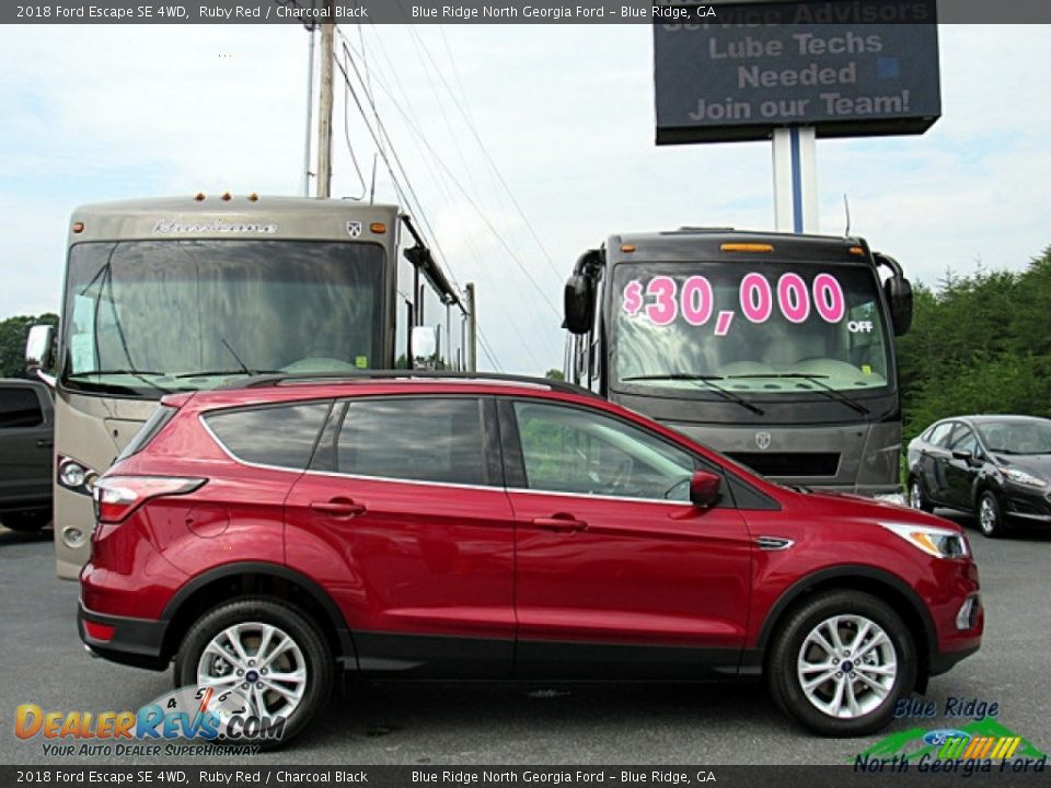 2018 Ford Escape SE 4WD Ruby Red / Charcoal Black Photo #6