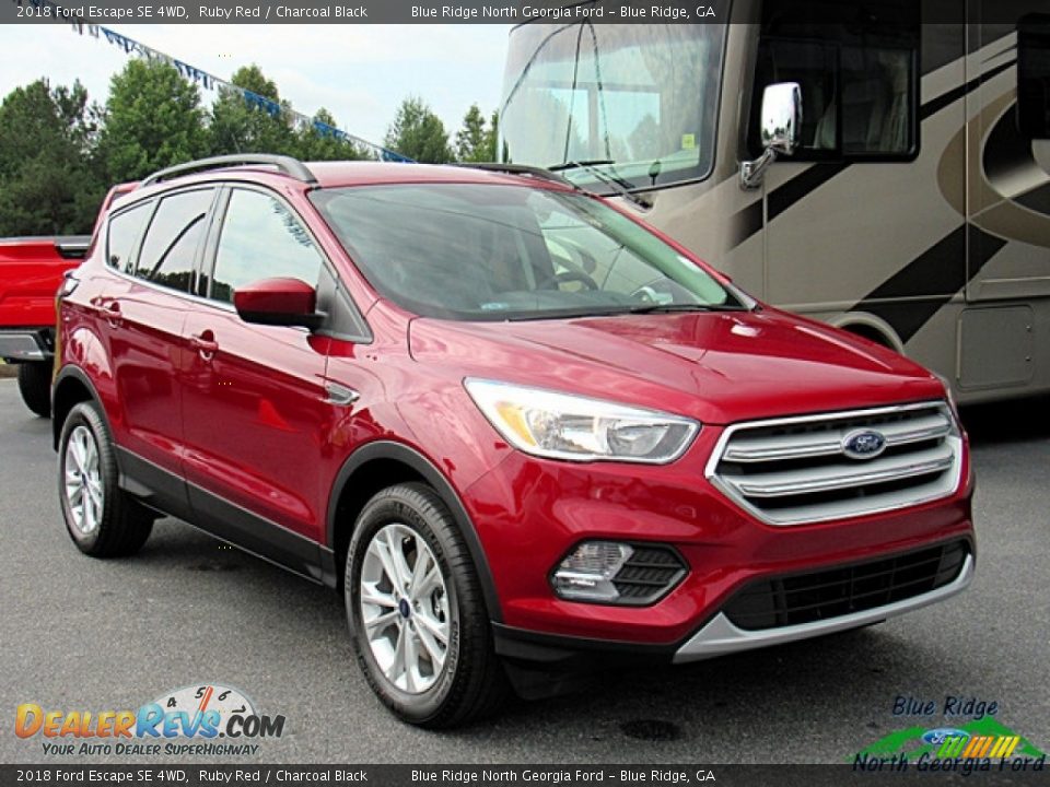2018 Ford Escape SE 4WD Ruby Red / Charcoal Black Photo #7