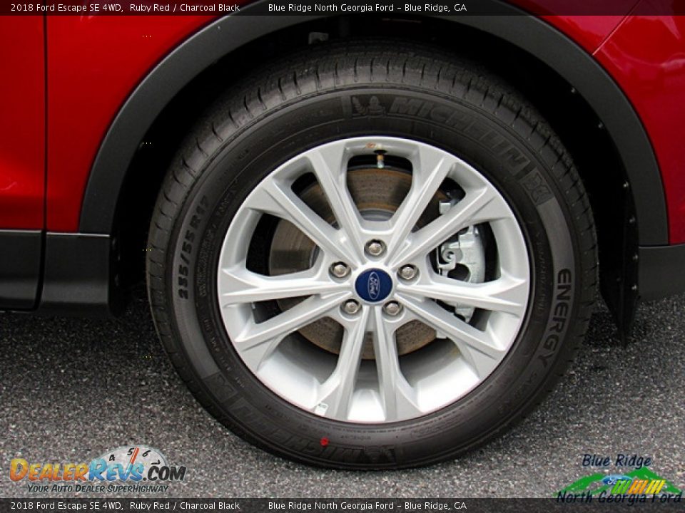 2018 Ford Escape SE 4WD Ruby Red / Charcoal Black Photo #9