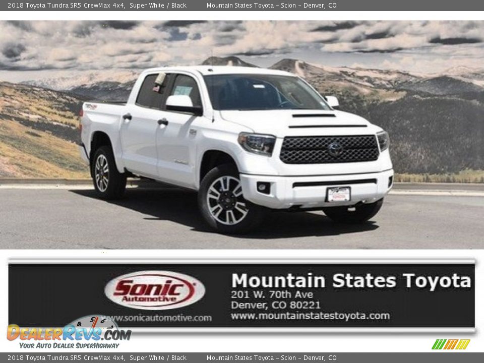 2018 Toyota Tundra SR5 CrewMax 4x4 Super White / Black Photo #1