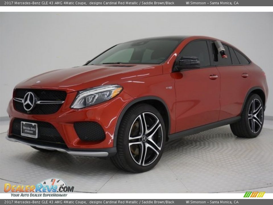 2017 Mercedes-Benz GLE 43 AMG 4Matic Coupe designo Cardinal Red Metallic / Saddle Brown/Black Photo #3