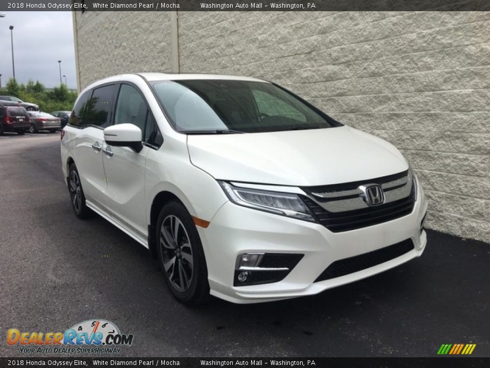 2018 Honda Odyssey Elite White Diamond Pearl / Mocha Photo #1