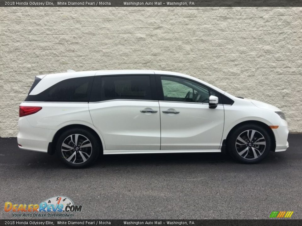 2018 Honda Odyssey Elite White Diamond Pearl / Mocha Photo #3