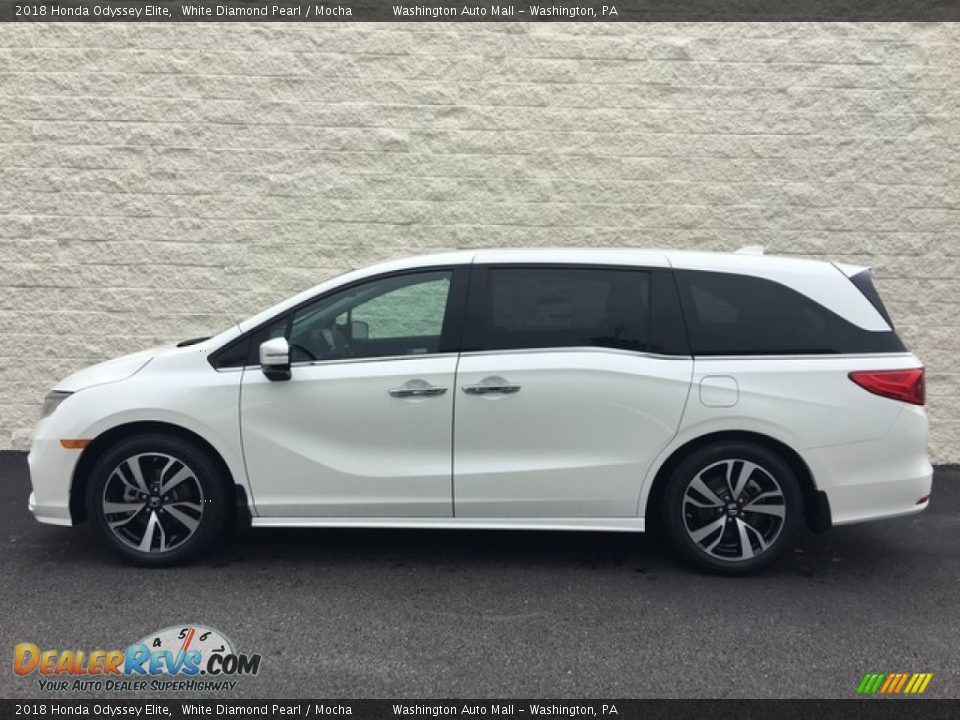 2018 Honda Odyssey Elite White Diamond Pearl / Mocha Photo #7