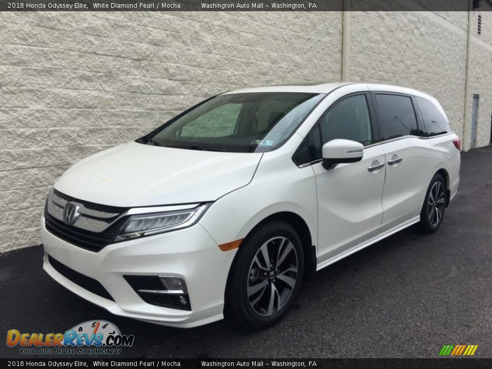 2018 Honda Odyssey Elite White Diamond Pearl / Mocha Photo #8