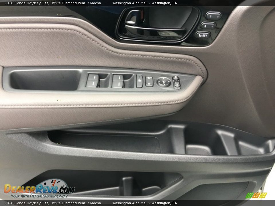 2018 Honda Odyssey Elite White Diamond Pearl / Mocha Photo #11