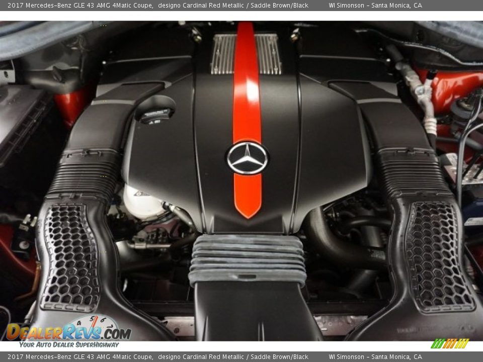 2017 Mercedes-Benz GLE 43 AMG 4Matic Coupe designo Cardinal Red Metallic / Saddle Brown/Black Photo #36