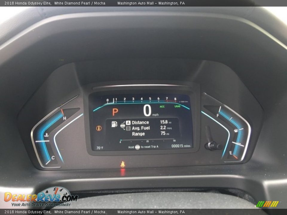 2018 Honda Odyssey Elite White Diamond Pearl / Mocha Photo #13
