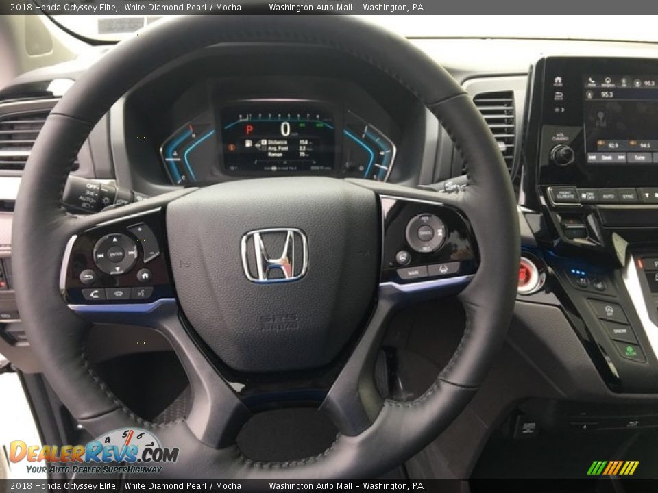 2018 Honda Odyssey Elite White Diamond Pearl / Mocha Photo #14