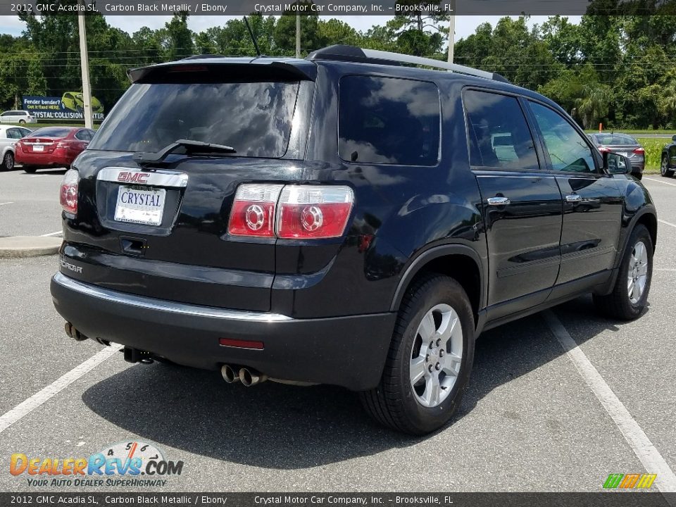 2012 GMC Acadia SL Carbon Black Metallic / Ebony Photo #5