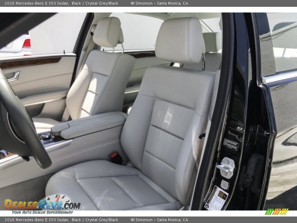 2016 Mercedes-Benz E 350 Sedan Black / Crystal Grey/Black Photo #14