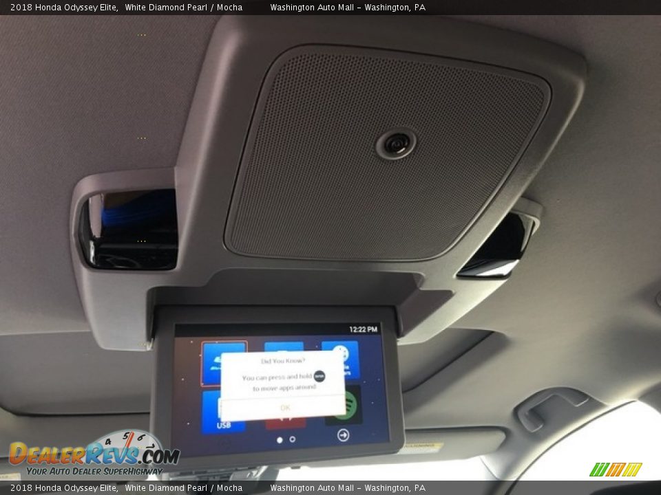 2018 Honda Odyssey Elite White Diamond Pearl / Mocha Photo #29