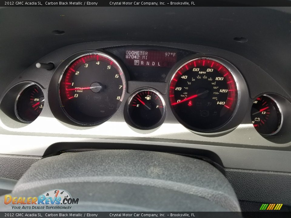 2012 GMC Acadia SL Carbon Black Metallic / Ebony Photo #14