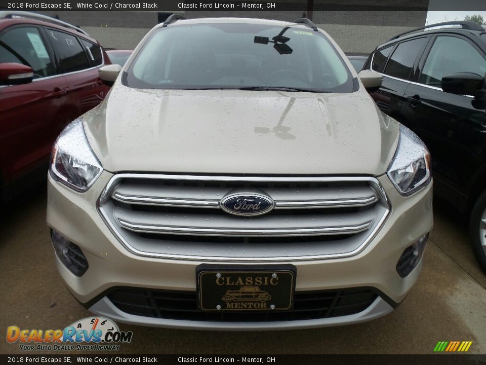 2018 Ford Escape SE White Gold / Charcoal Black Photo #2