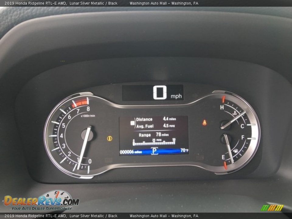 2019 Honda Ridgeline RTL-E AWD Gauges Photo #17