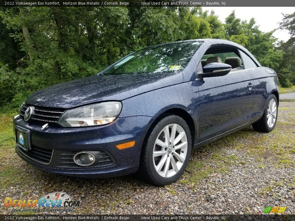 2012 Volkswagen Eos Komfort Horizon Blue Metallic / Cornsilk Beige Photo #1