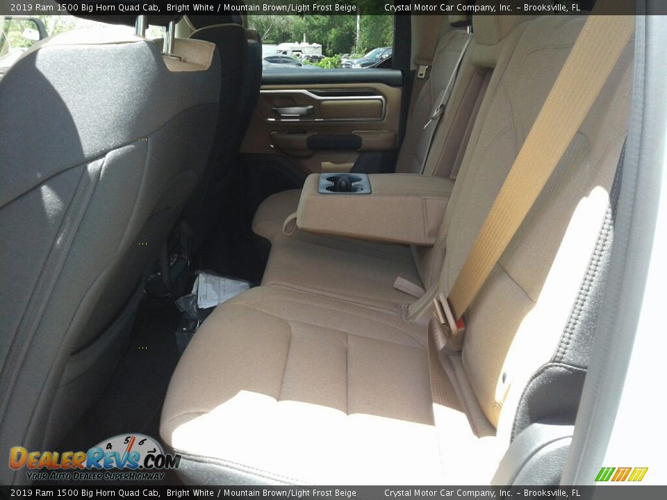 2019 Ram 1500 Big Horn Quad Cab Bright White / Mountain Brown/Light Frost Beige Photo #10