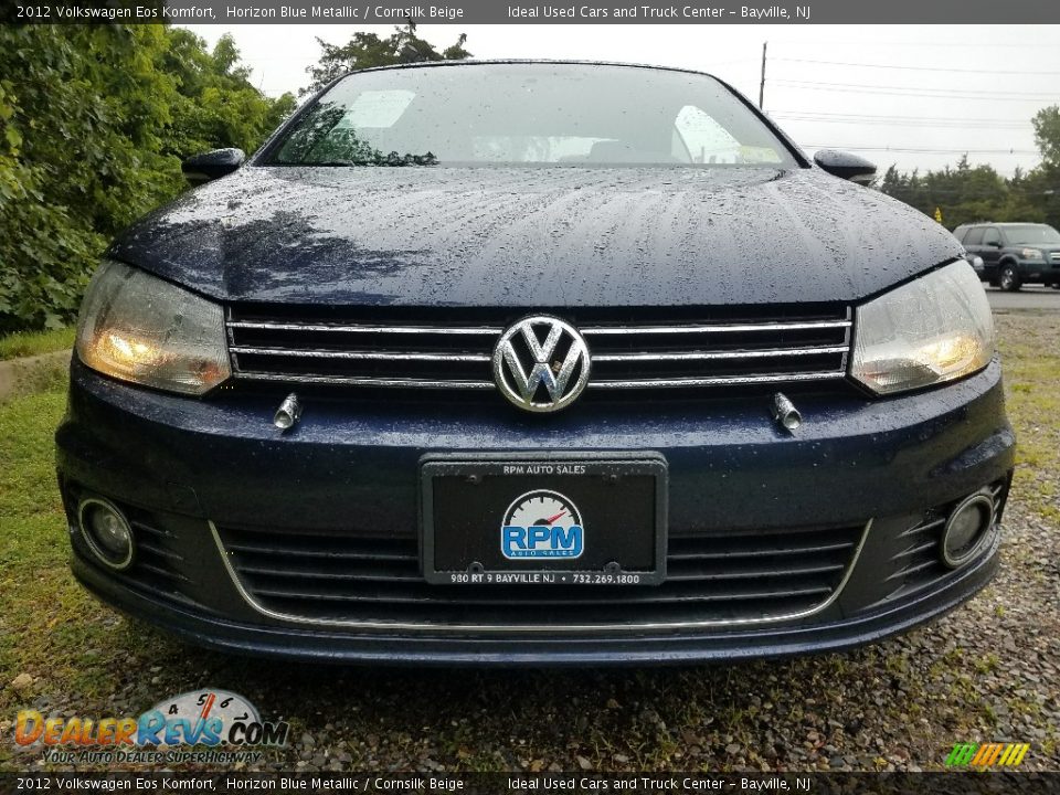 2012 Volkswagen Eos Komfort Horizon Blue Metallic / Cornsilk Beige Photo #2