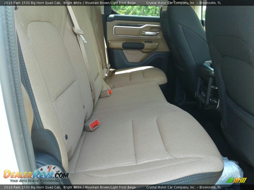 2019 Ram 1500 Big Horn Quad Cab Bright White / Mountain Brown/Light Frost Beige Photo #11
