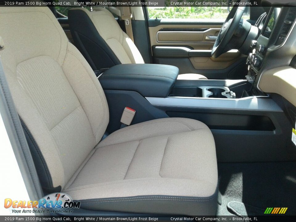 2019 Ram 1500 Big Horn Quad Cab Bright White / Mountain Brown/Light Frost Beige Photo #12